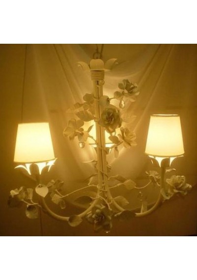 Lustre quarto menina com rosas